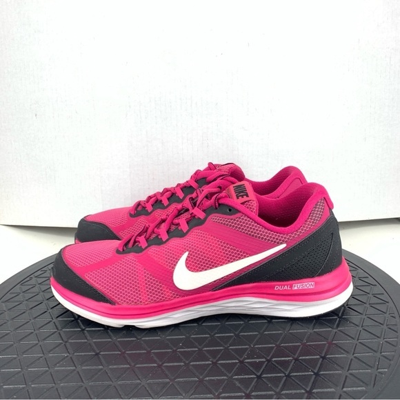 Nike Kids Youth Size 6.5 Shoes Pink Mesh Sneakers Dual Fusion Run 3 Womens 9 - Picture 4 of 10